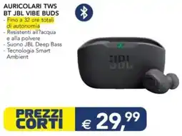 Esselunga AURICOLARI TWS BT JBL VIBE BUDS offerta