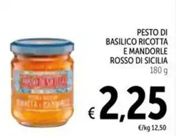 Spazio Conad Pesto di basilico ricotta e mandorle rosso di sicilia offerta