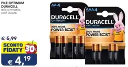 Esselunga PILE OPTIMUM DURACELL offerta