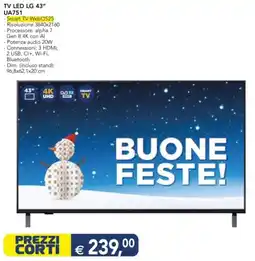 Esselunga TV LED LG 43" UA751 offerta