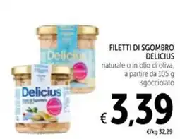 Spazio Conad Filetti di sgombro DELICIUS offerta