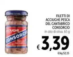 Spazio Conad Filetti di acciughe pesca del cantabrico CONSORCIO offerta