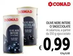 Spazio Conad Olive nere intere o snocciolate CONAD offerta