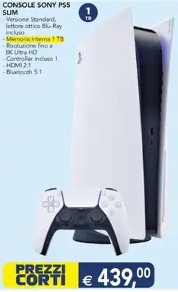 Esselunga CONSOLE SONY PS5 SLIM offerta