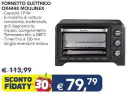 Esselunga FORNETTO ELETTRICO OX4448 MOULINEX offerta