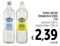 Spazio Conad Tonic water FRANKLIN & SONS LTD offerta