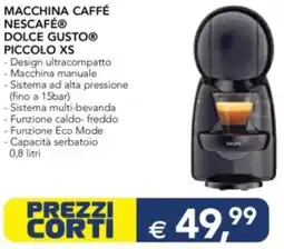 Esselunga MACCHINA CAFFÉ NESCAFÉ DOLCE GUSTO PICCOLO XS offerta