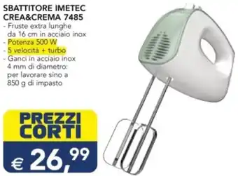 Esselunga SBATTITORE IMETEC CREA&CREMA 7485 offerta