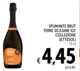 Spazio Conad Spumante brut terre siciliane igt collezione SETTESOLI offerta