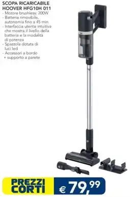 Esselunga SCOPA RICARICABILE HOOVER HFG10H 011 offerta