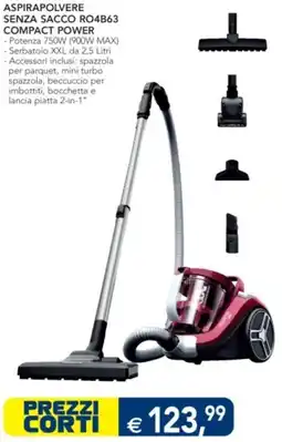 Esselunga ASPIRAPOLVERE SENZA SACCO RO4B63 COMPACT POWER offerta