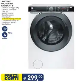 Esselunga LAVATRICE HOOVER HW 49AMBC7/1-S offerta