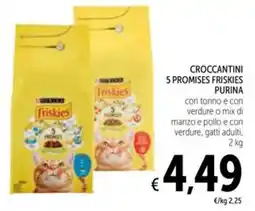 Spazio Conad Croccantini 5 promises friskies PURINA offerta