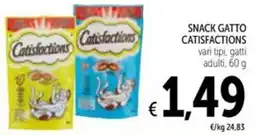 Spazio Conad Snack gatto CATISFACTIONS offerta