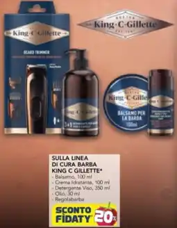 Esselunga Sulla linea di cura barba KING C GILLETTE offerta