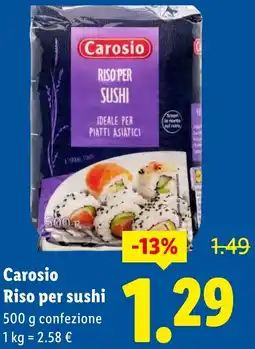 Lidl Carosio Riso per sushi offerta