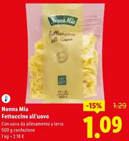 Lidl Nonna Mia Fettuccine all'uovo offerta