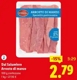 Lidl Dal Salumiere Arrosto di manzo offerta