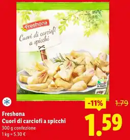 Lidl Freshona Cuori di carciofi a spicchi offerta