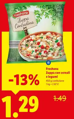 Lidl Freshona Zuppa con cereali e legumi offerta