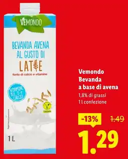 Lidl Vemondo Bevanda a base di avena offerta