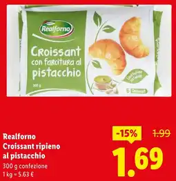 Lidl Realforno Croissant ripieno al pistacchio offerta