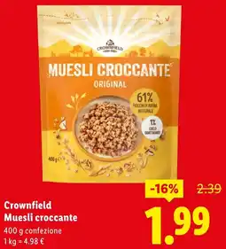 Lidl Crownfield Muesli croccante offerta
