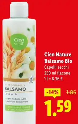 Lidl Cien Nature Balsamo Bio offerta