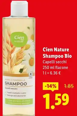 Lidl Cien Nature Shampoo Bio offerta