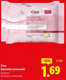 Lidl Cien Salviette struccanti offerta