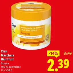 Lidl Cien Maschera Hair fruit offerta