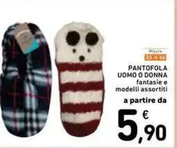 Spazio Conad Pantofola uomo o donna offerta