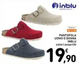 Spazio Conad Pantofola uomo o donna INBLU offerta