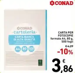 Spazio Conad Carta per fotocopie CONAD offerta
