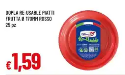 Famila DOPLA RE-USABLE PIATTI FRUTTA Ø 170MM ROSSO offerta