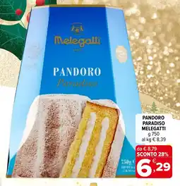 Iperal Pandoro paradiso MELEGATTI offerta