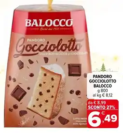 Iperal Pandoro gocciolotto BALOCCO offerta