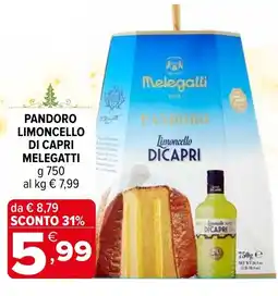 Iperal Pandoro limoncello di capri MELEGATTI offerta