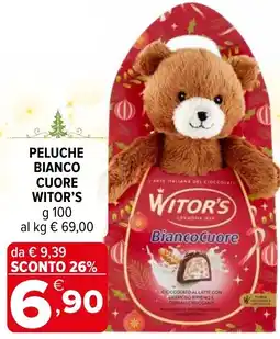 Iperal Peluche bianco cuore WITOR'S offerta