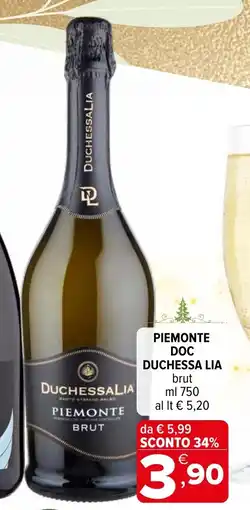 Iperal Piemonte doc DUCHESSA LIA offerta