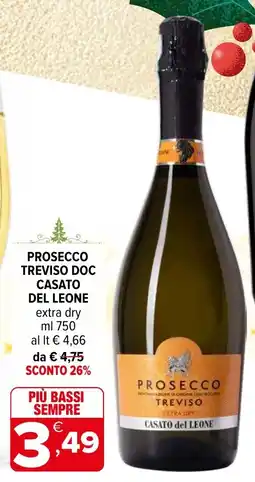 Iperal Prosecco treviso doc CASATO DEL LEONE offerta