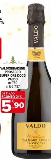 Iperal Valdobbiadene prosecco superiore docg VALDO offerta