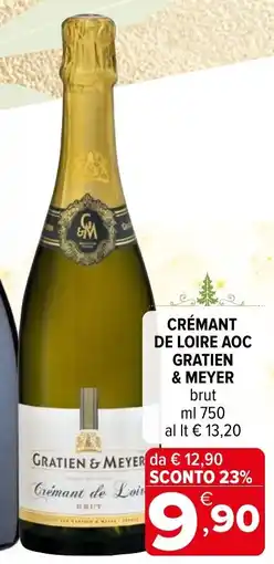 Iperal Crémant de loire aoc GRATIEN & MEYER offerta