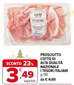 Iperal Prosciutto cotto di alta qualità nazionale i TESORI ITALIANI offerta