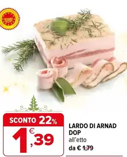 Iperal Lardo di arnad DOP offerta