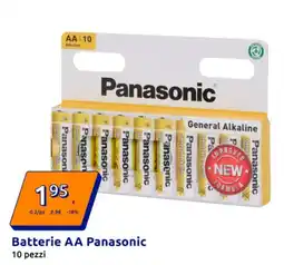 Action Batterie AA Panasonic 10 pezzi offerta