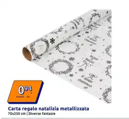 Action Carta regalo natalizia metallizzata offerta