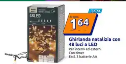 Action Ghirlanda natalizia con 48 luci a LED offerta