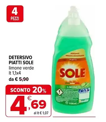 Iperal Detersivo piatti SOLE offerta
