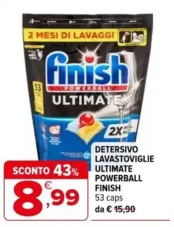 Iperal Detersivo lavastoviglie ultimate powerball FINISH offerta